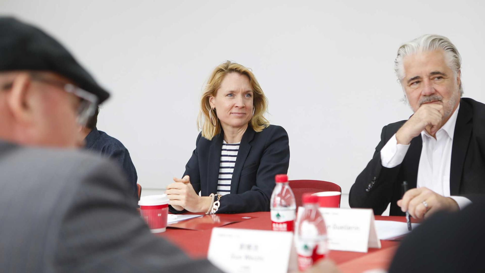 Anne Brochard, President of the school and Christian Guellerin, Director General of the school 