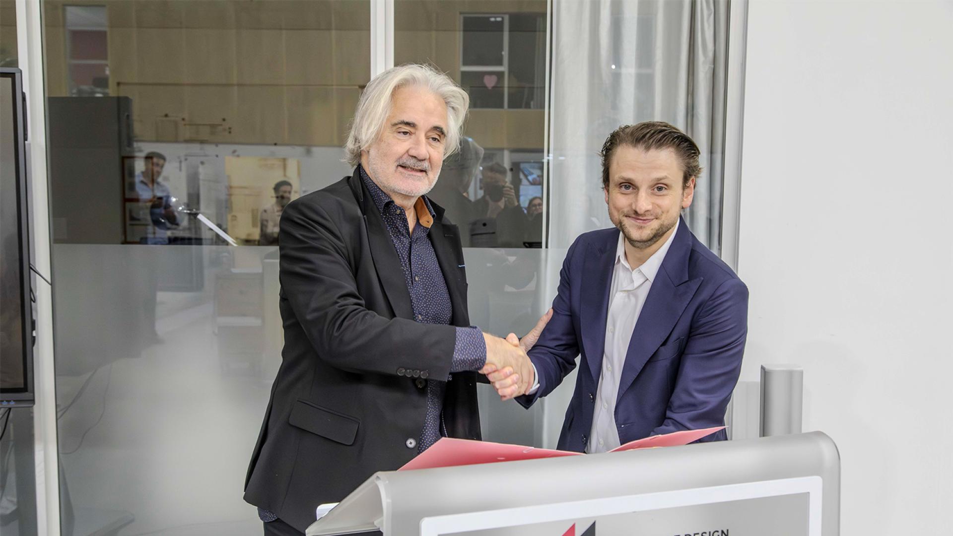 Christian Guellerin, Directeur général de L’École de design Nantes Atlantique, et Pierre-Alain Houard, Chief Marketing Officer, HONOR France