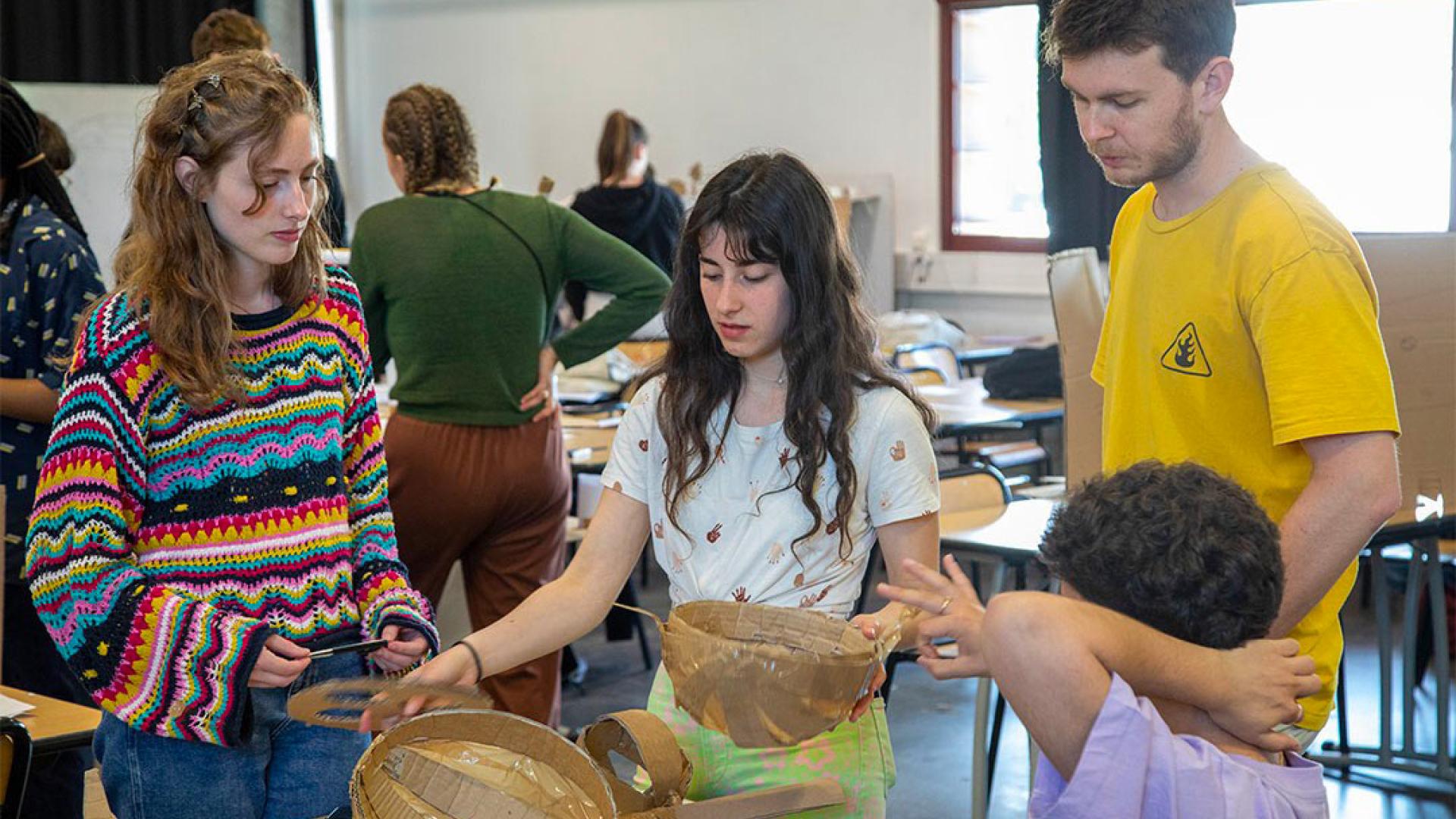 Students worked under the guidance of guest speakers