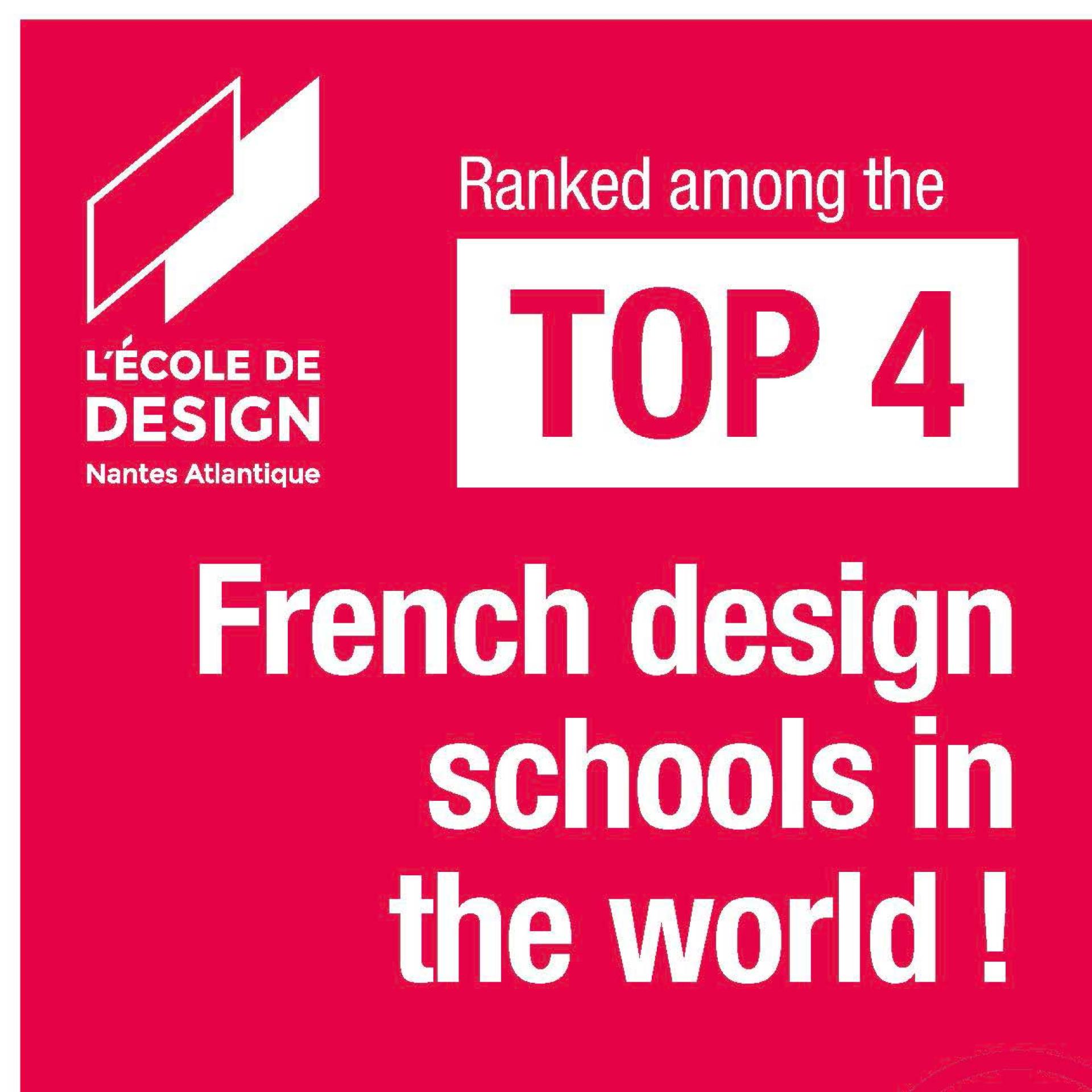 The school ranked as the 4th best French design school in the world by QS Rankings