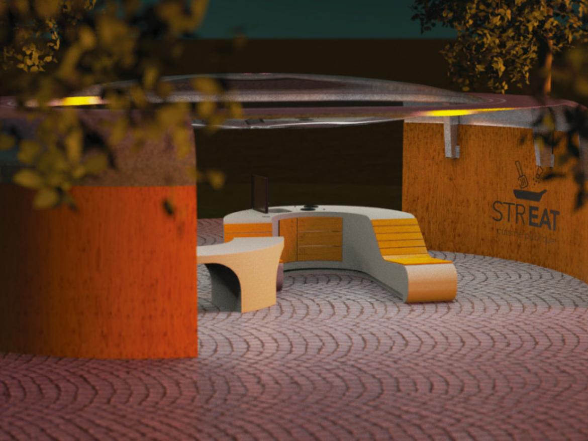 A public kitchen to allow the homeless to cook